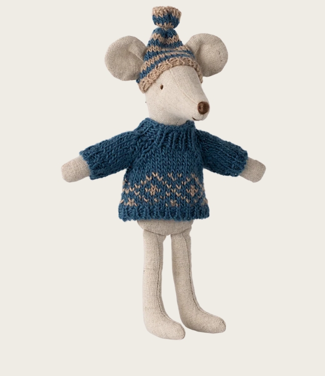 Maileg Zubehör Mäusehaus - Strickpulli und Mütze Papa Maus