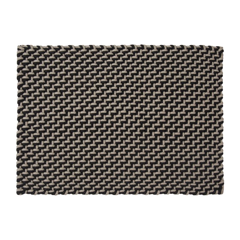 PAD Badematte / Outdoor - schwarz/sand, 52 x 72 cm