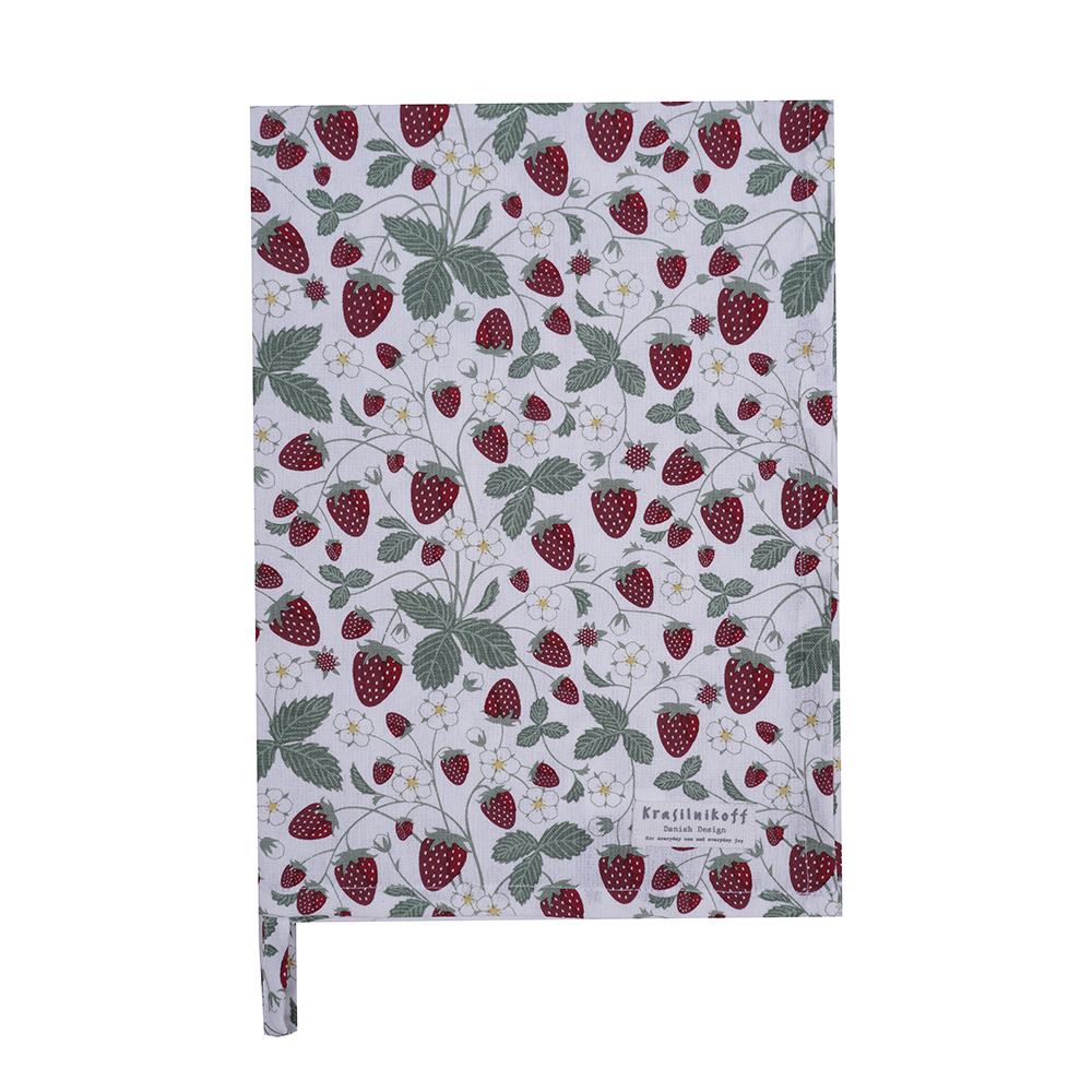 Krasilnikoff Geschirrtuch Erdbeeren - Weiß 