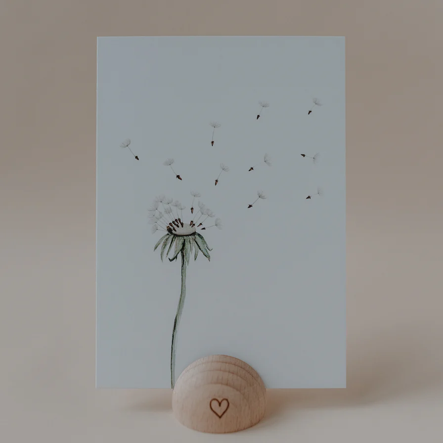 Eulenschnitt Postkarte Pusteblume 