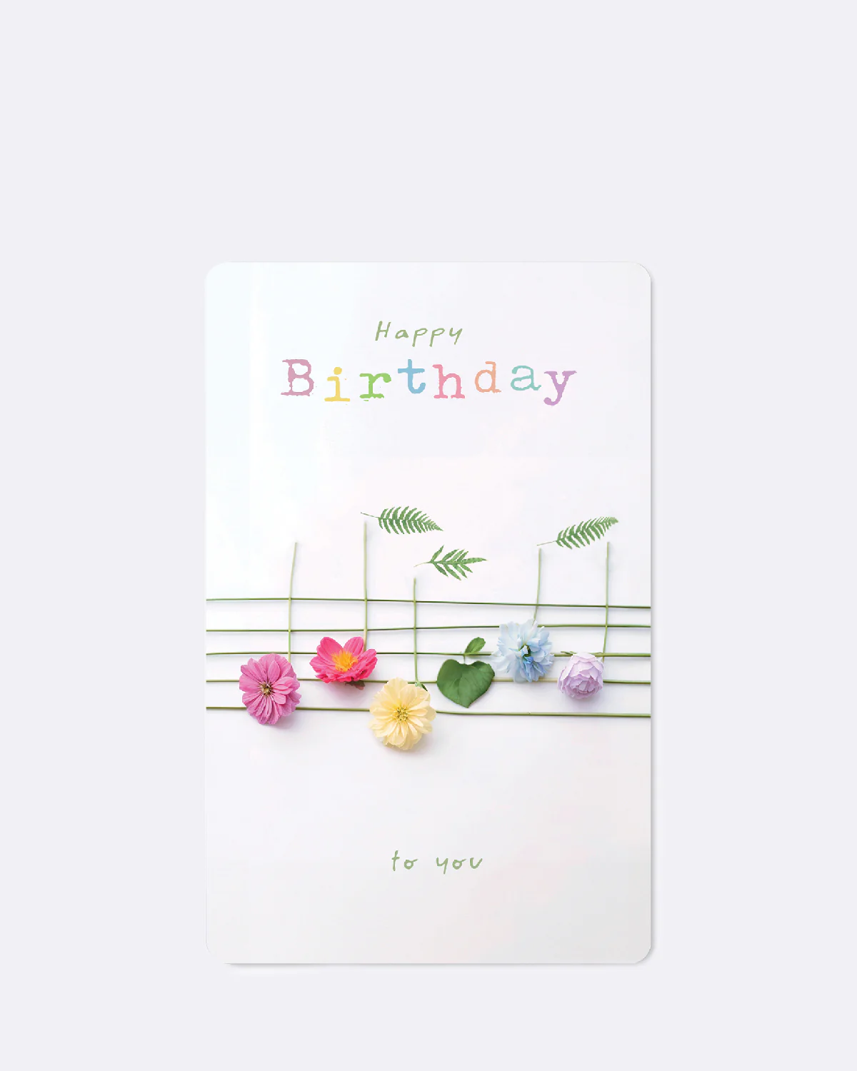 ChicMic Luna Card - Mini Postkarte - Happy Birthday Flower Notes