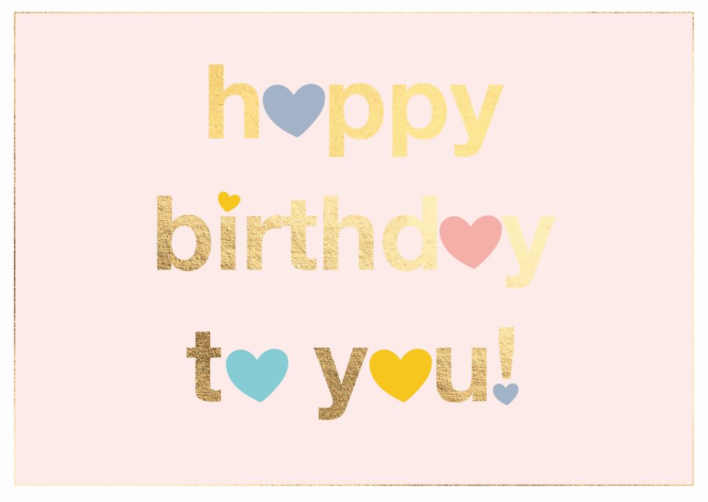 Cityproduct - Klappkarte mit Umschlag - happy birthday to you!