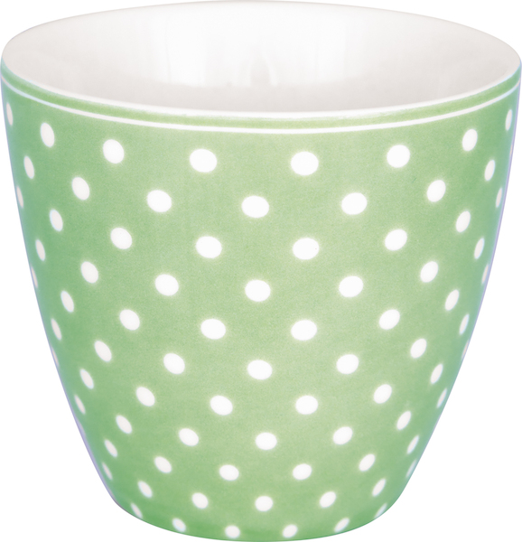 Greengate Latte Cup Dotty Pale Green
