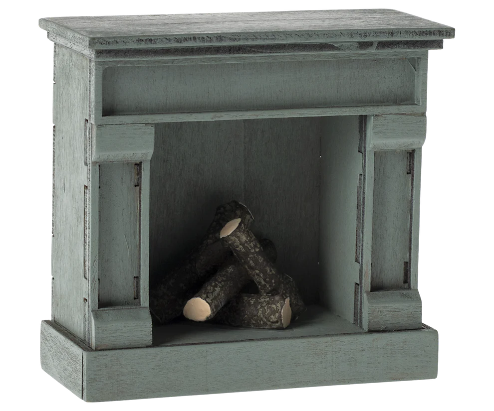 Maileg Zubehör Mäusehaus -  Kamin Blau 
