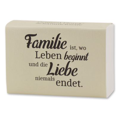 Florex -  Schafmilchseife eckig 150g - Familie ist wo Leben beginnt - Schneerose 
