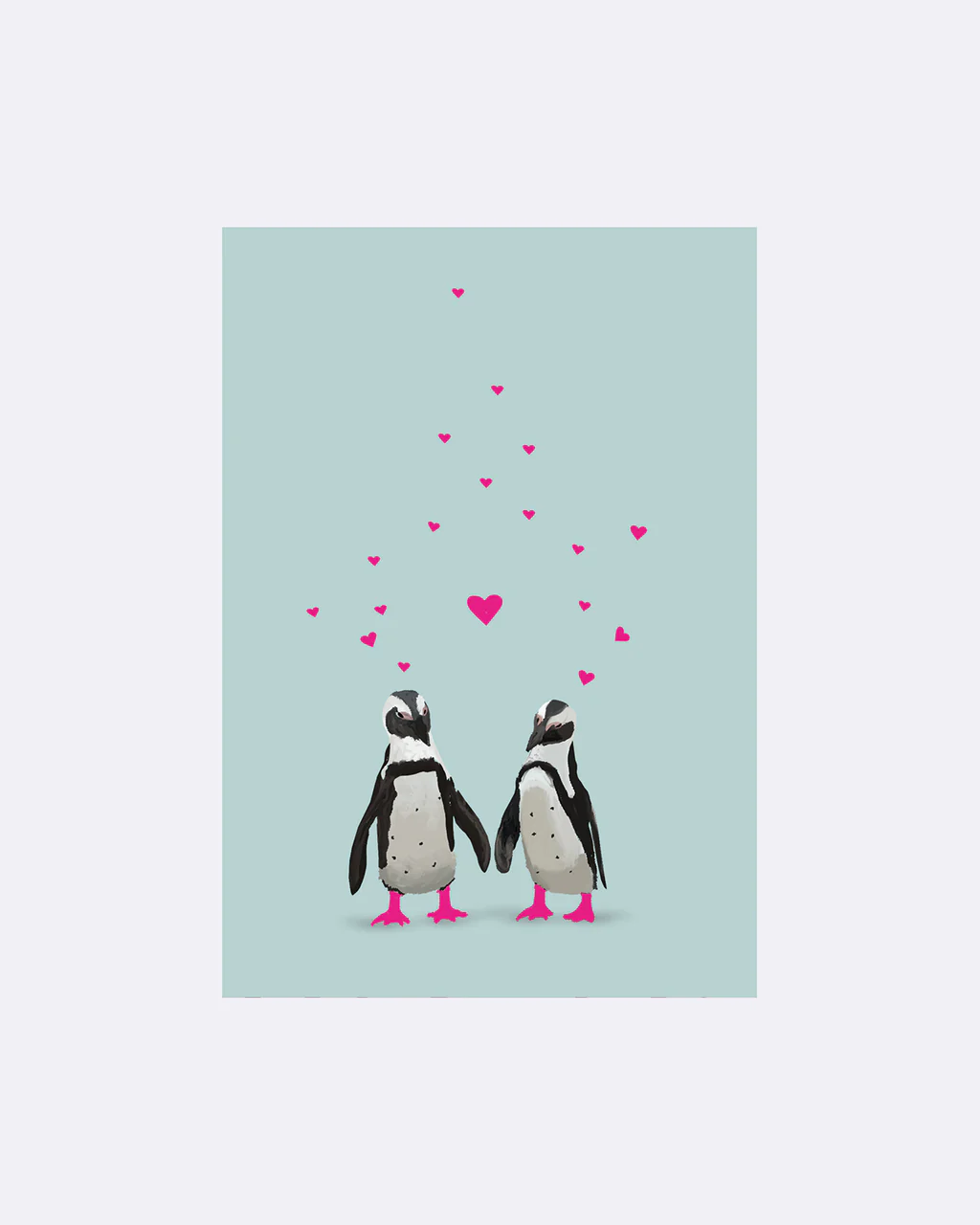 ChicMic YAY Postkarte - Pinguine Herzen