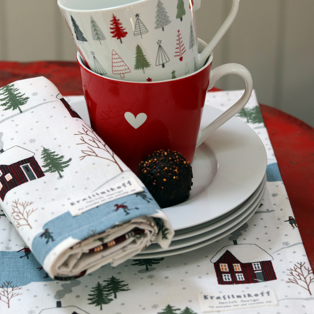Krasilnikoff Stoffserviette SCANDI WINTER