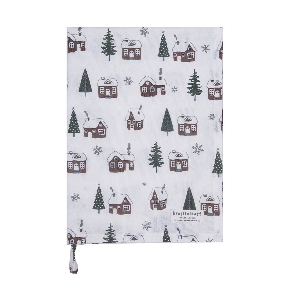 Krasilnikoff Geschirrtuch SWEET HOUSE GRÜN