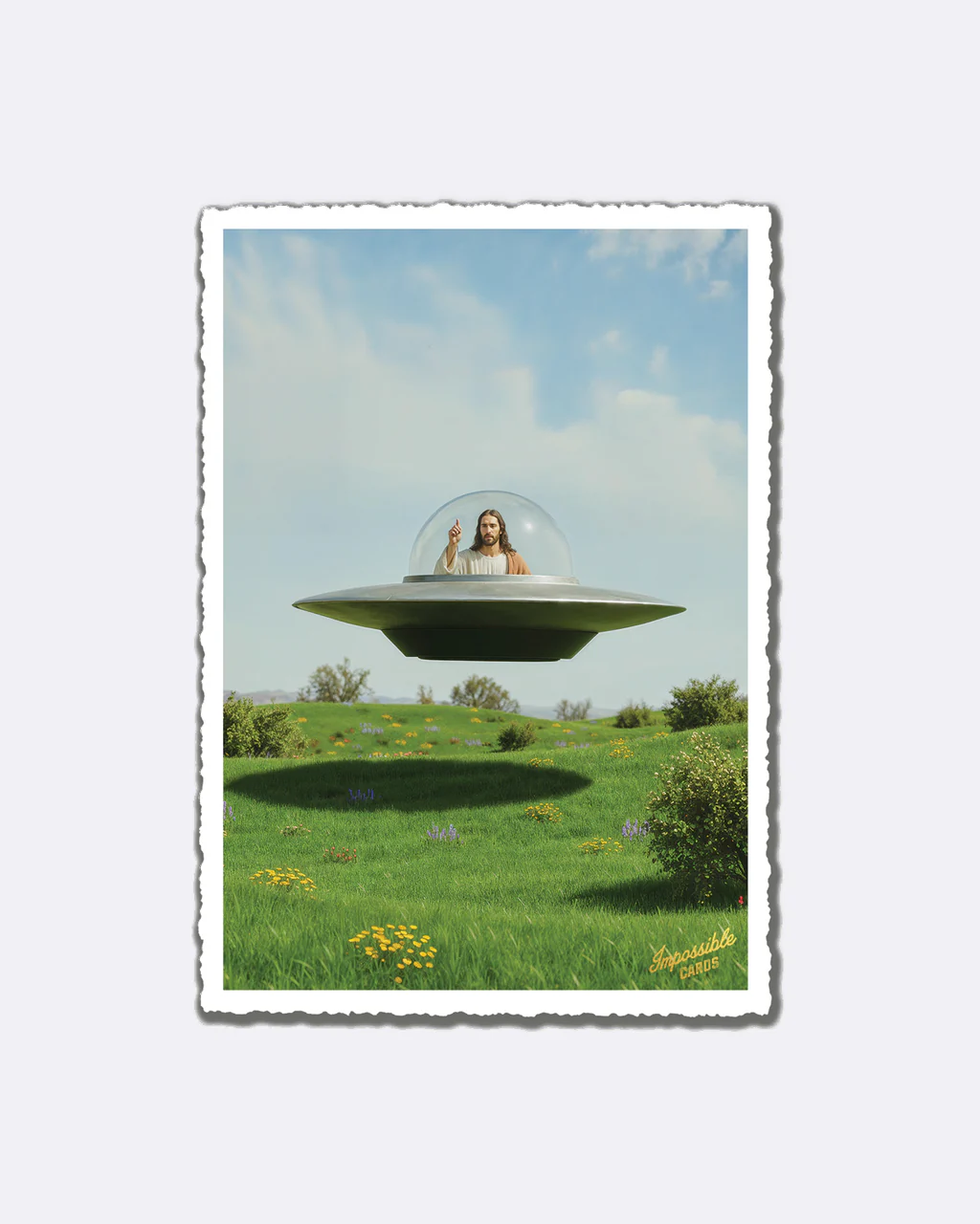 ChicMic Impossible Postkarte - Jesus in UFO 