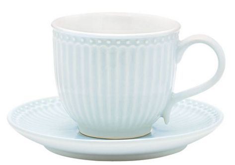 Greengate Alice pale blue Tasse & Unterteller