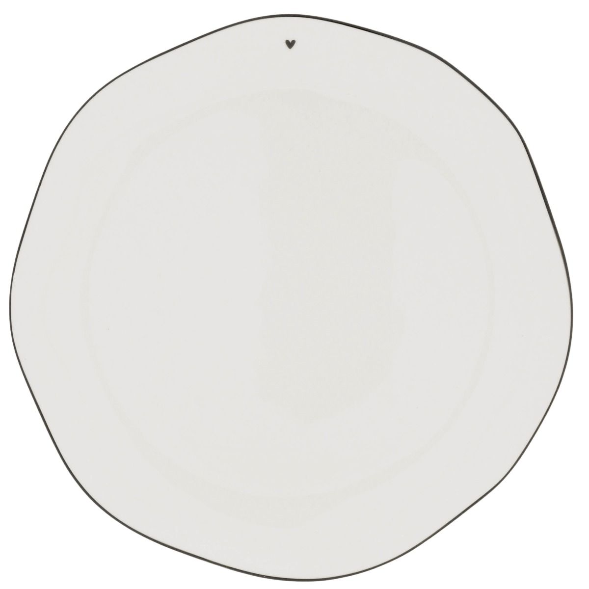 Bastion Collections Speiseteller Herz Schwarz - Durchmesser 27 cm