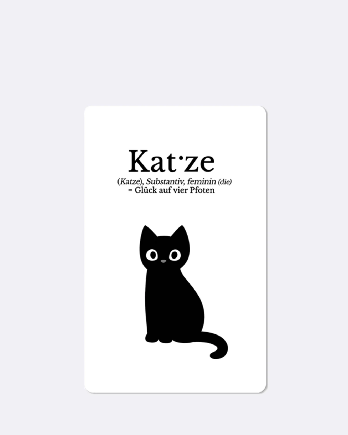 ChicMic Luna Card - Mini Postkarte - KATZE GLÜCK AUF VIER PFOTEN