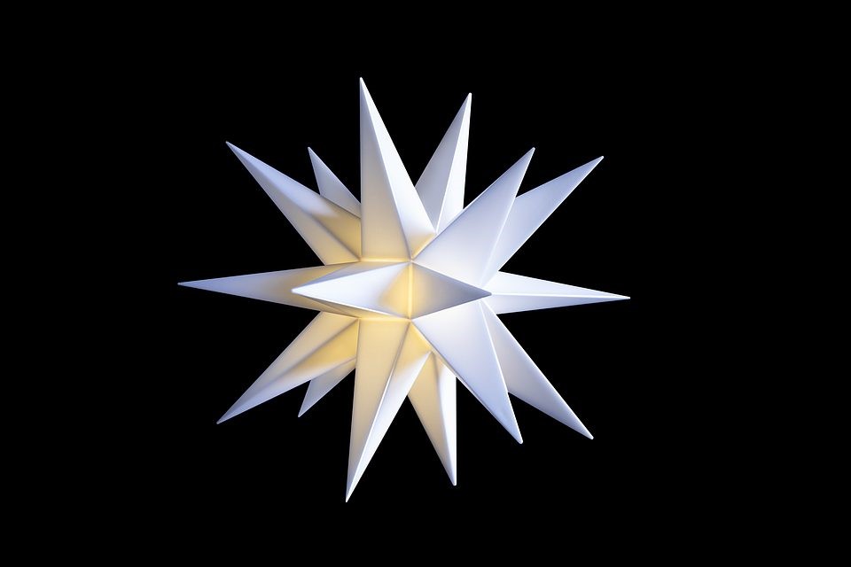 Sterntaler Mini Sternenkette - Weiß - In- und Outdoor - 9 Sterne mit Durchmesser je 12 cm 