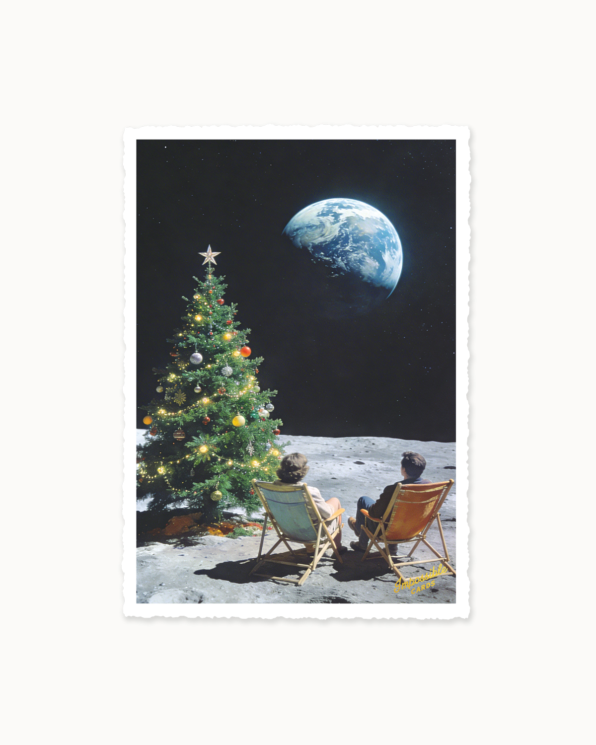 chic.mic - Impossible Weihnachtspostkarte - Moon Christmas