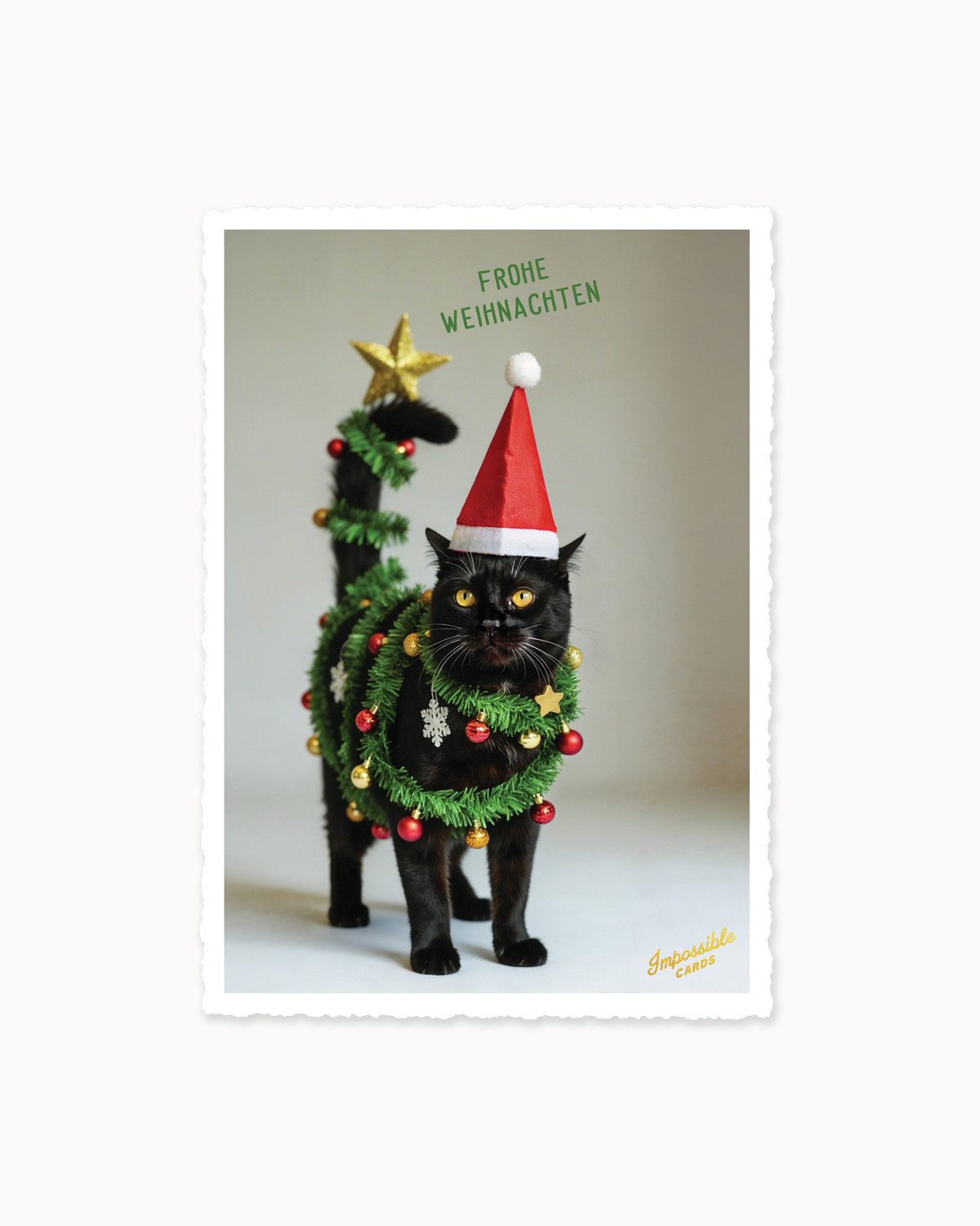 chic.mic - Impossible Weihnachtspostkarte - Christmas Cat
