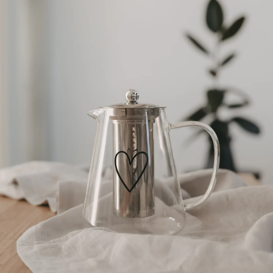 Eulenschnitt Teekanne Herz 