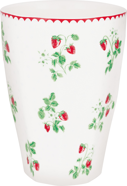 Greengate French Latte Cup Berry White 