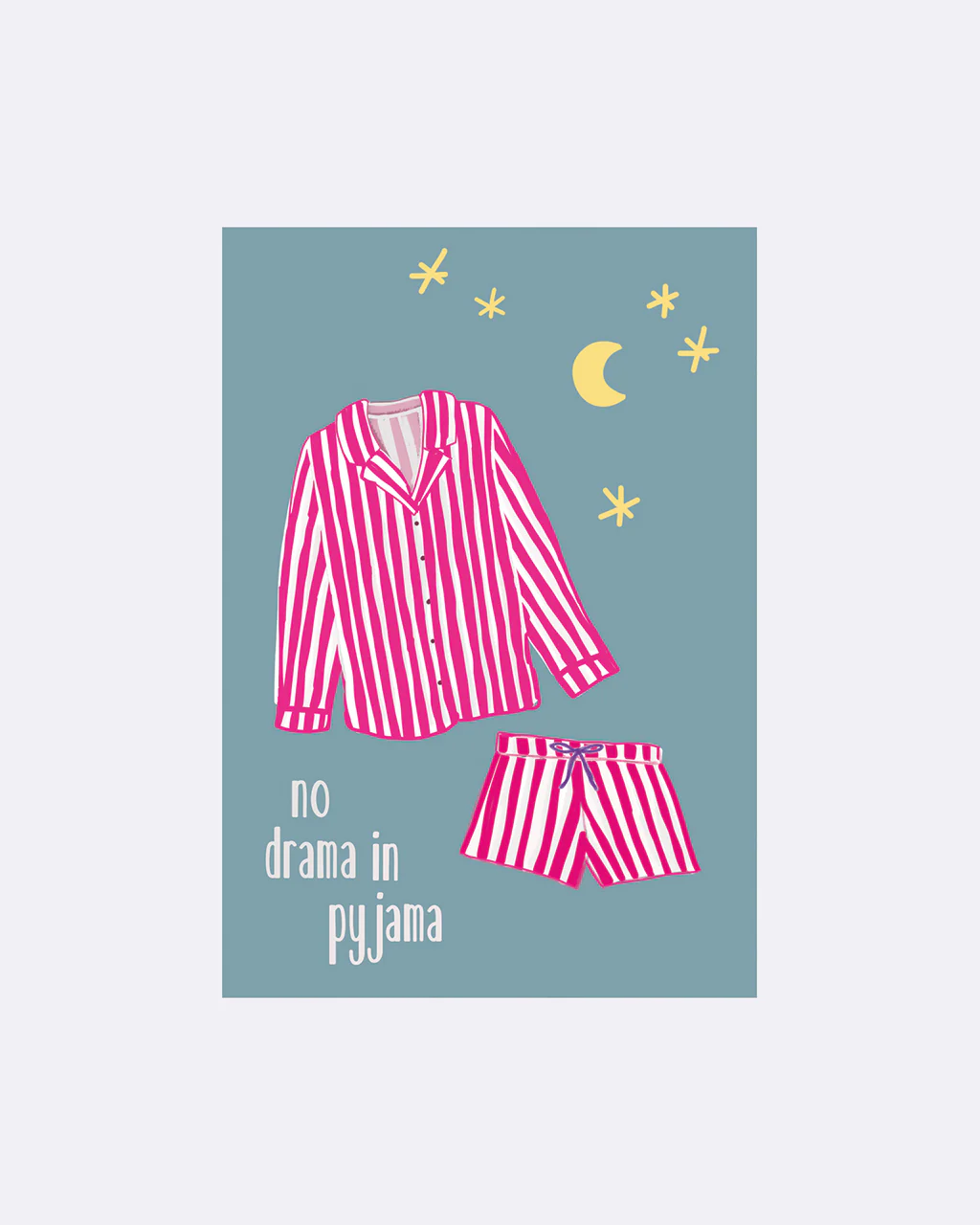 ChicMic YAY Postkarte - No drama in pyjama