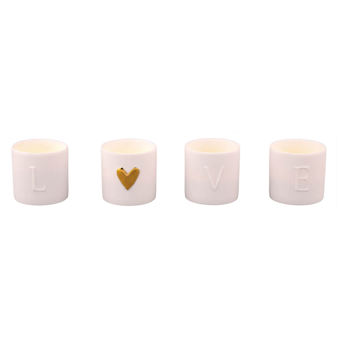 RÄDER TEELICHTHALTER LOVE LICHTER - 4er Set