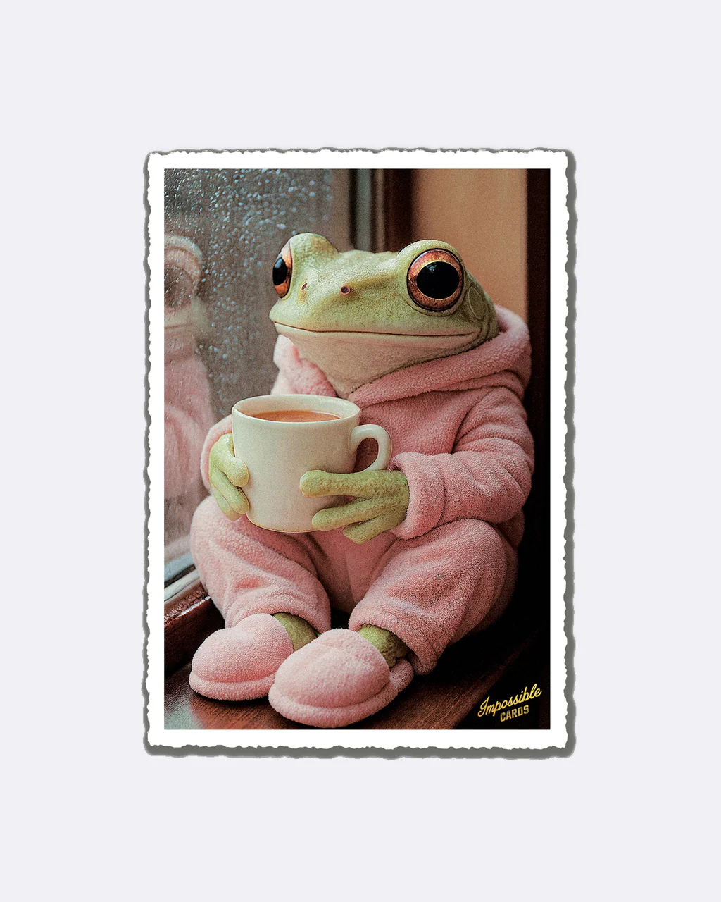 ChicMic Impossible Postkarte - Frosch im rosa Jumpsuit
