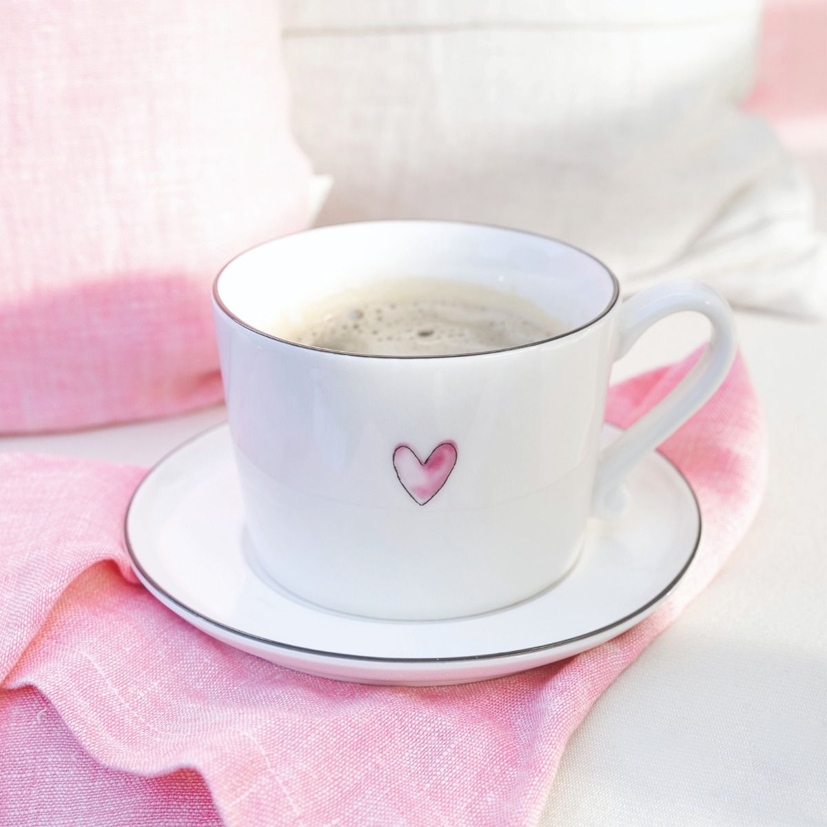 Bastion Collections Tasse - rosa Herz