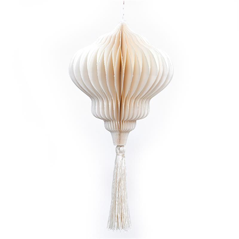 ONLY NATURAL - BIENENWABE ORNAMENT ZUM HÄNGEN - CREME