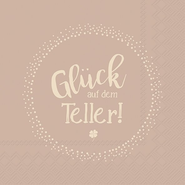 Ideal Home Range - LUNCH SERVIETTEN - GLÜCK AUF DEM TELLER!