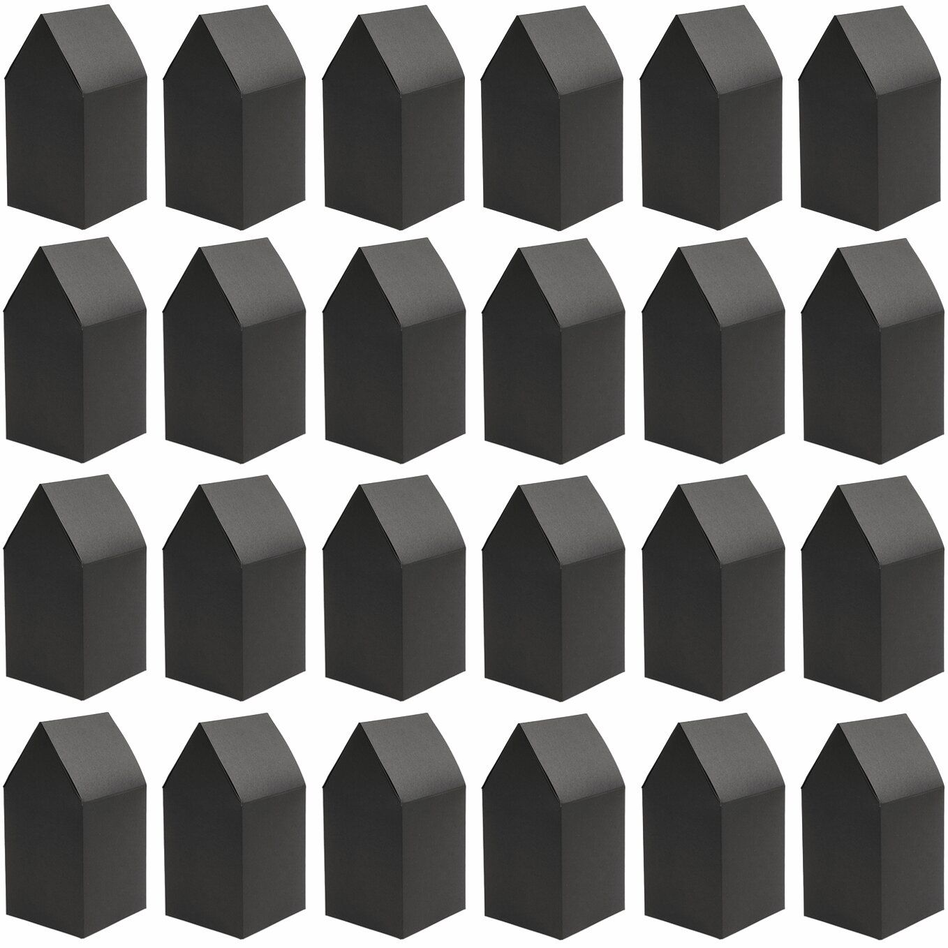 Rico Design Adventskalender PAPER POETRY PAPPHÄUSER VORGESTANZT - 24 Stück - Schwarz 