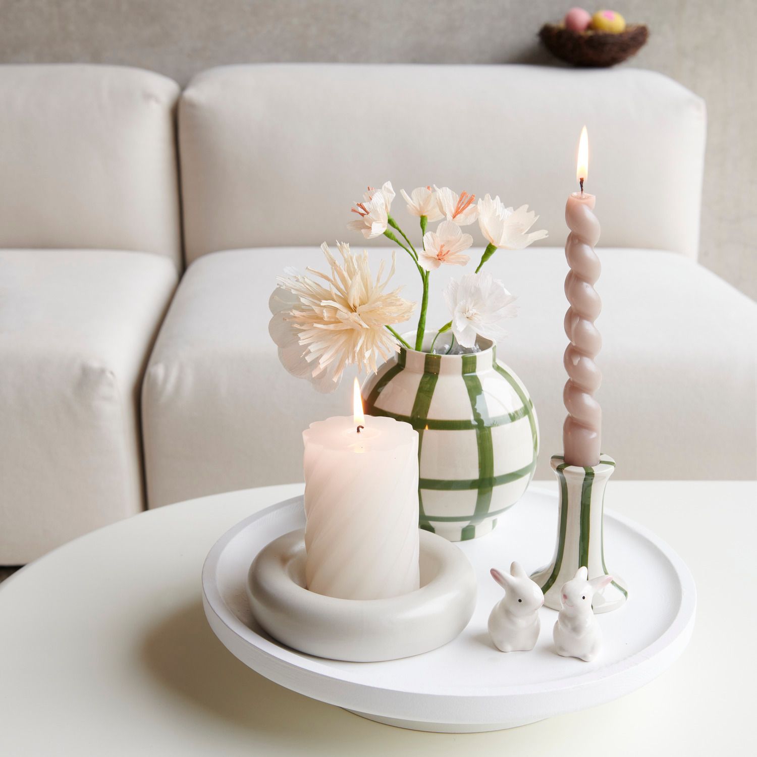 Rico Design SPIRALKERZE KIESEL