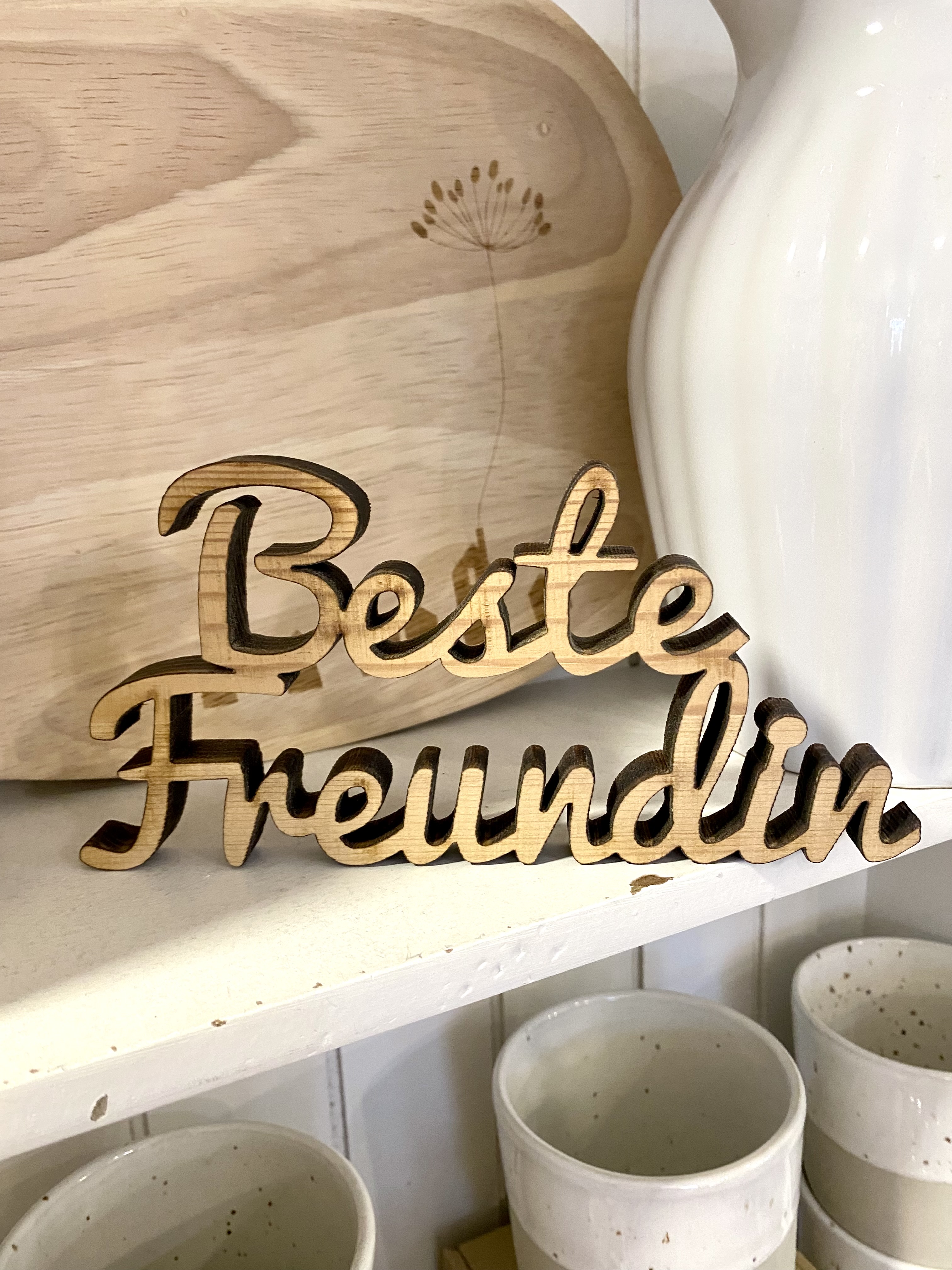 Herz im Holz - HOLZSCHRIFT Beste Freundin