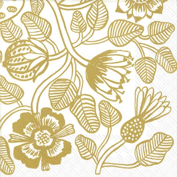 Ideal Home Range - COCKTAILSERVIETTEN - Marimekko Tiara gold