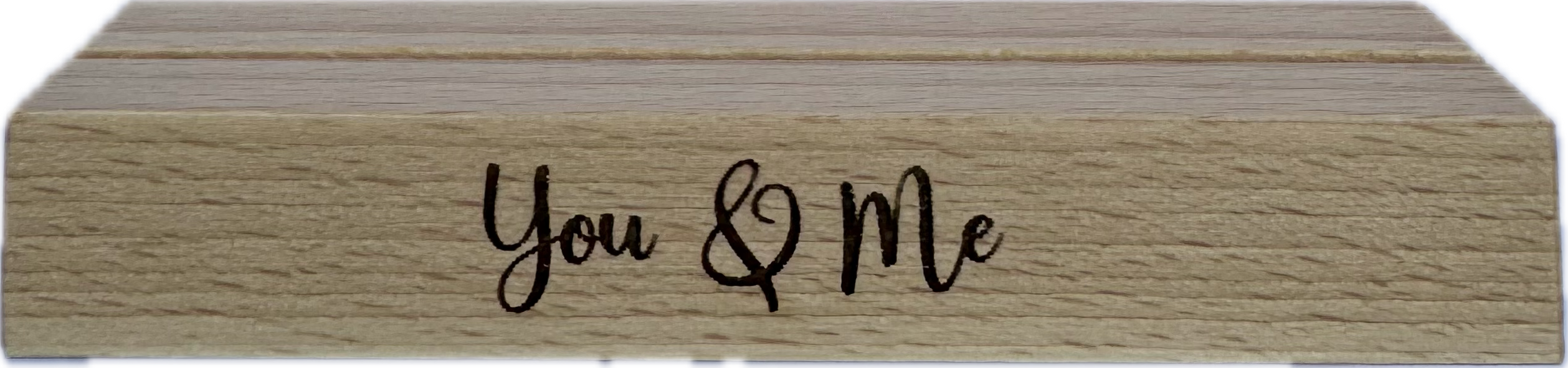 Herz im Holz - Foto- und Kartenständer You & Me