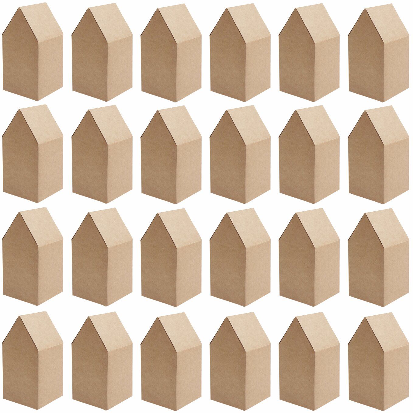 Rico Design Adventskalender PAPER POETRY PAPPHÄUSER VORGESTANZT - 24 Stück - Braun 