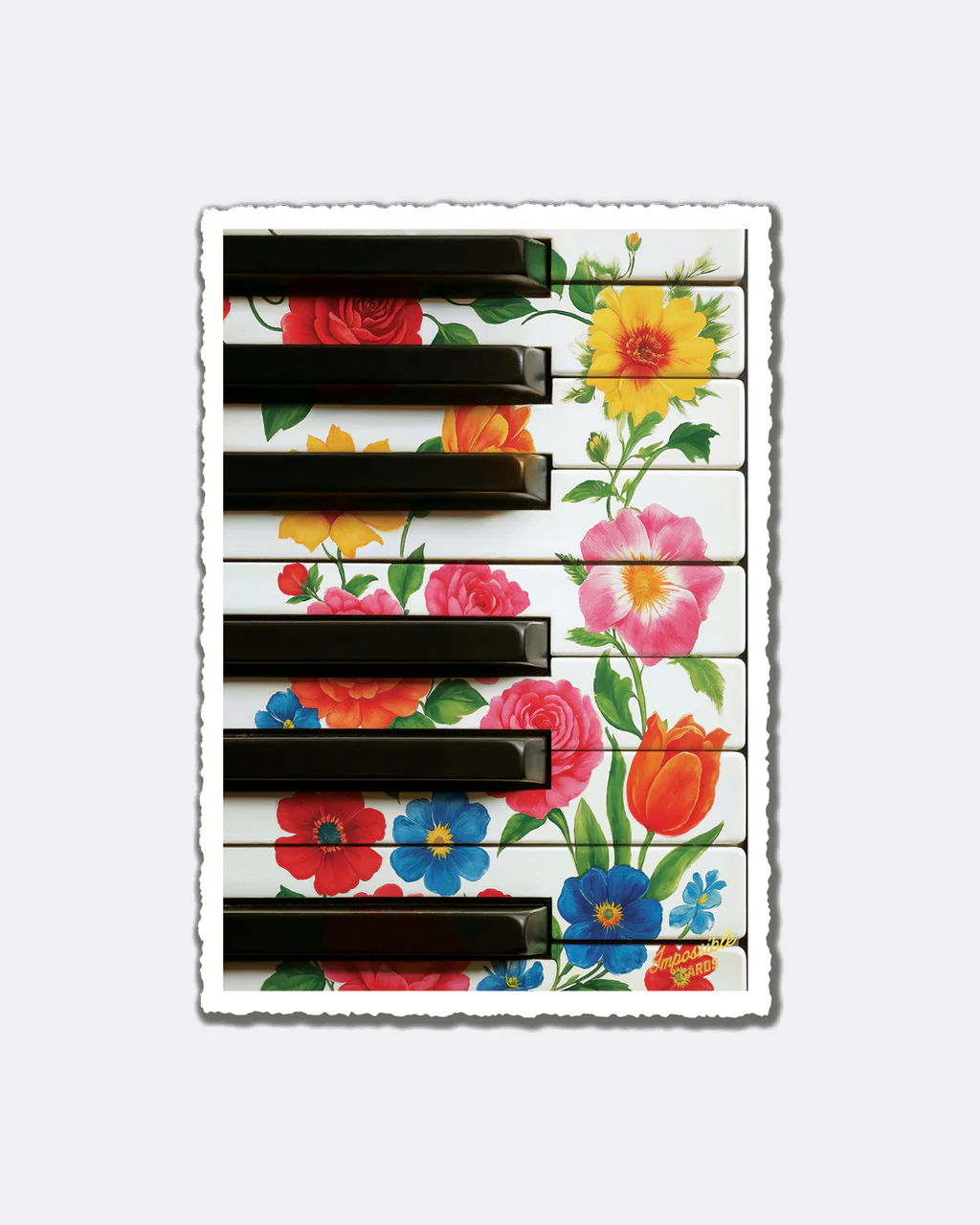 ChicMic Impossible Postkarte - Blumen Klavier