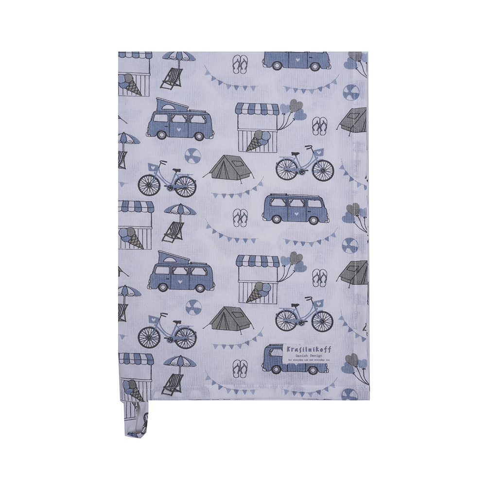 Krasilnikoff Geschirrtuch Summertime - Blau 