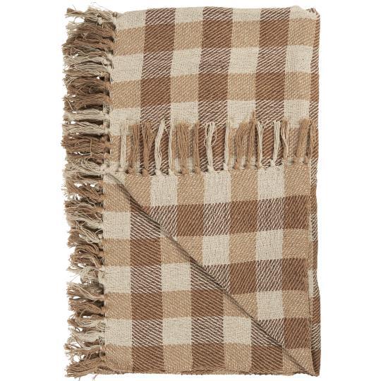 IB Laursen PLAID NATUR-BEIGE-BRAUNE KAROS 