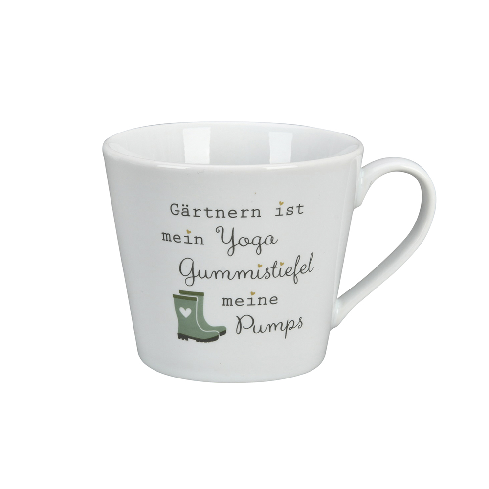 Krasilnikoff Tasse - GÄRTNERN IST MEIN YOGA