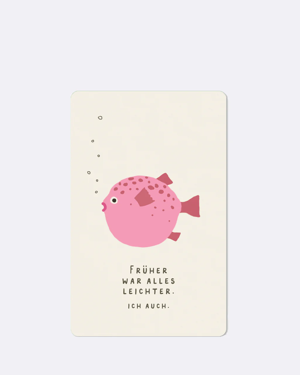 ChicMic Luna Card - Mini Postkarte - Früher war alles leichter.