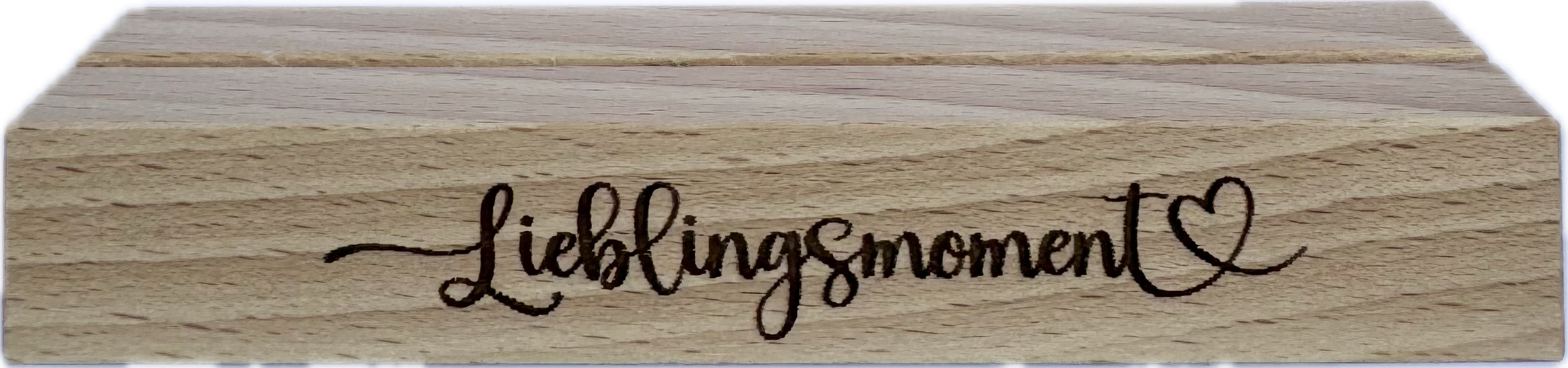 Herz im Holz - Foto- und Kartenständer Lieblingsmoment 
