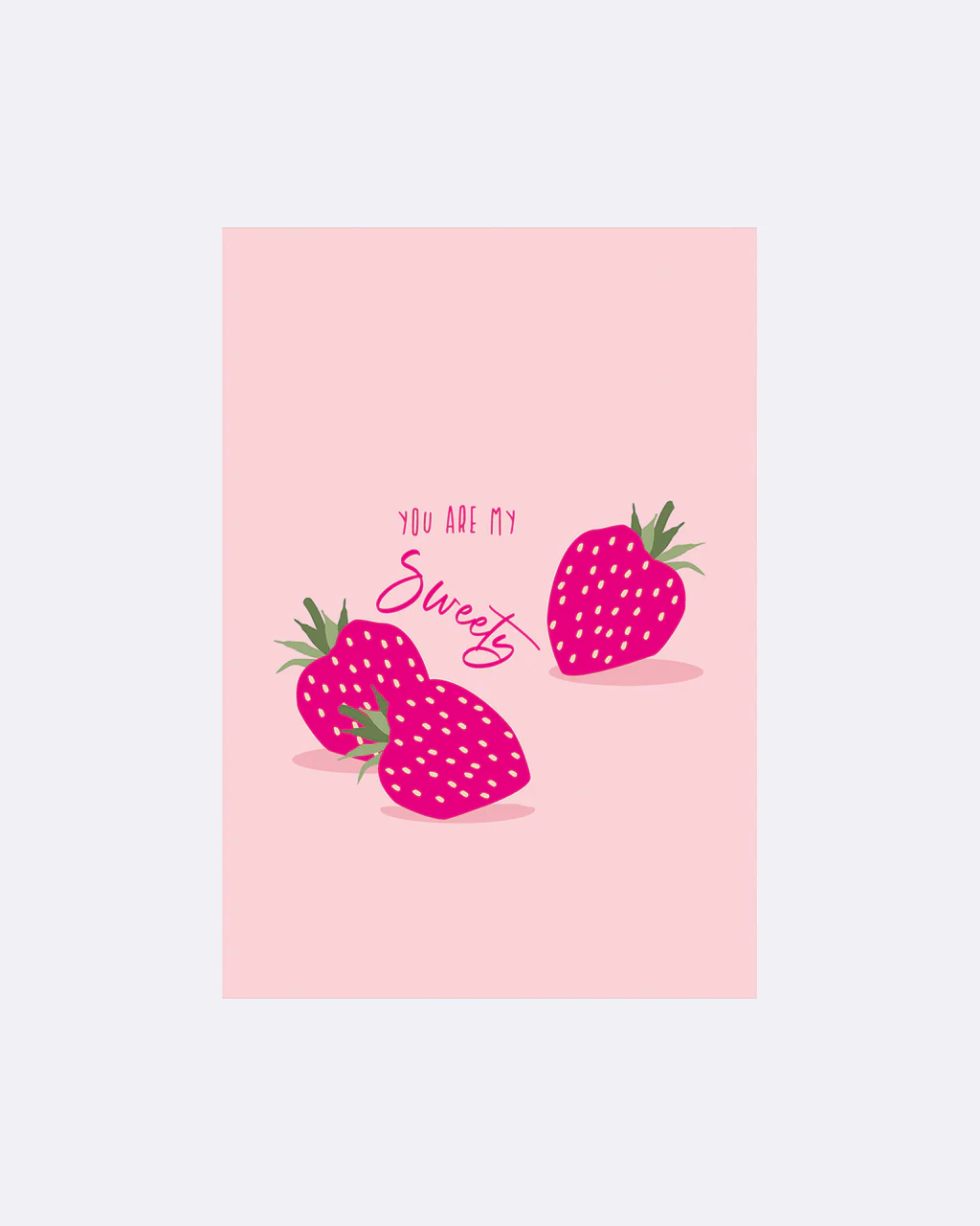 ChicMic YAY Postkarte - You are my Sweety Erdbeeren