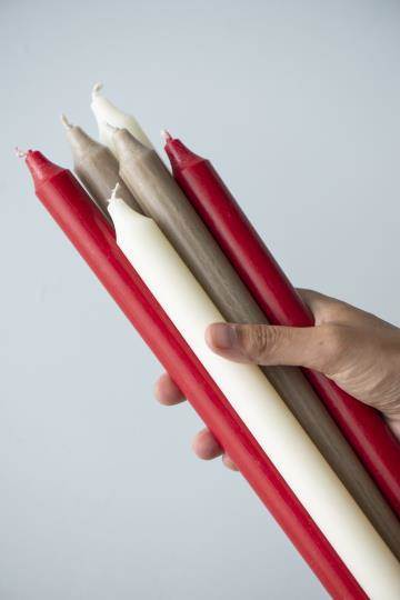 IB Laursen Stabkerze Rustikal Rot Länge 29 cm