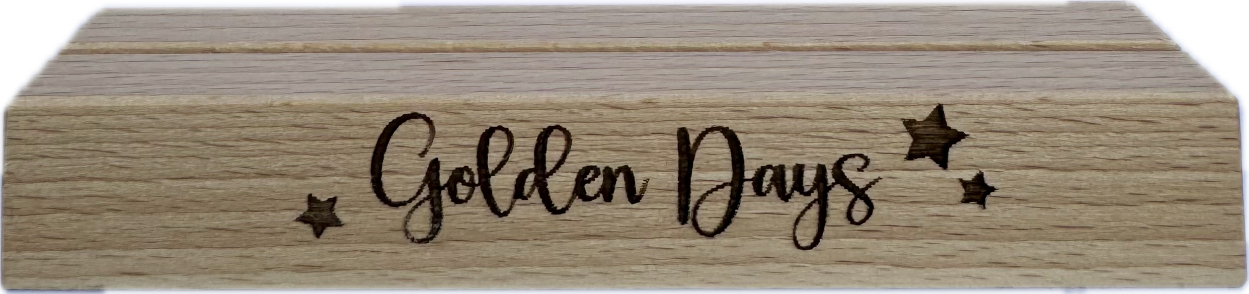 Herz im Holz - Foto- und Kartenständer Golden Days 