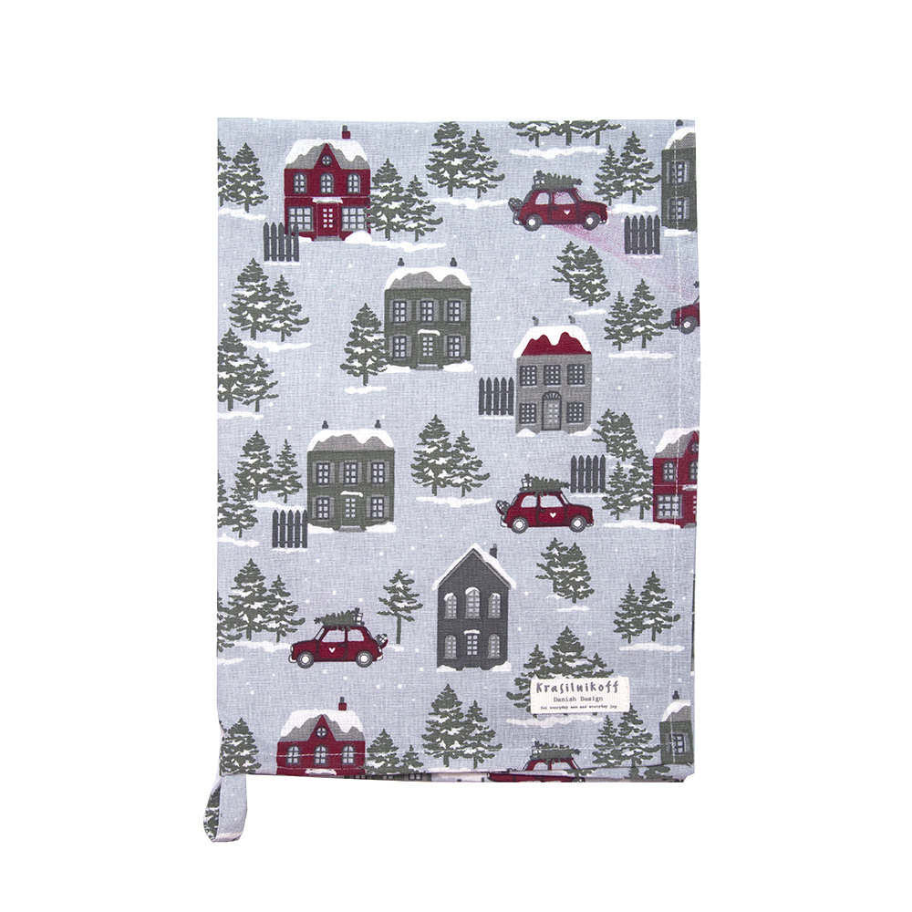 Krasilnikoff Geschirrtuch DRIVING HOME FOR CHRISTMAS - CAR