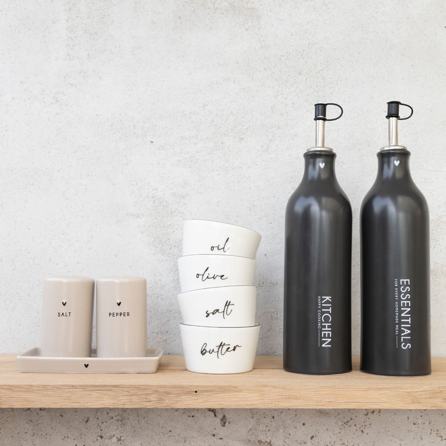 Bastion Collections Kleine Schalen Salt - Butter - Oil - Olive