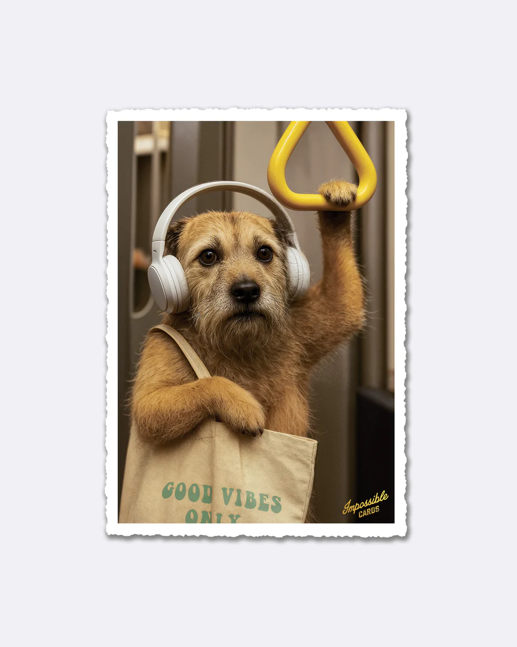 ChicMic Impossible Postkarte - Hund mit Kopfhörer 