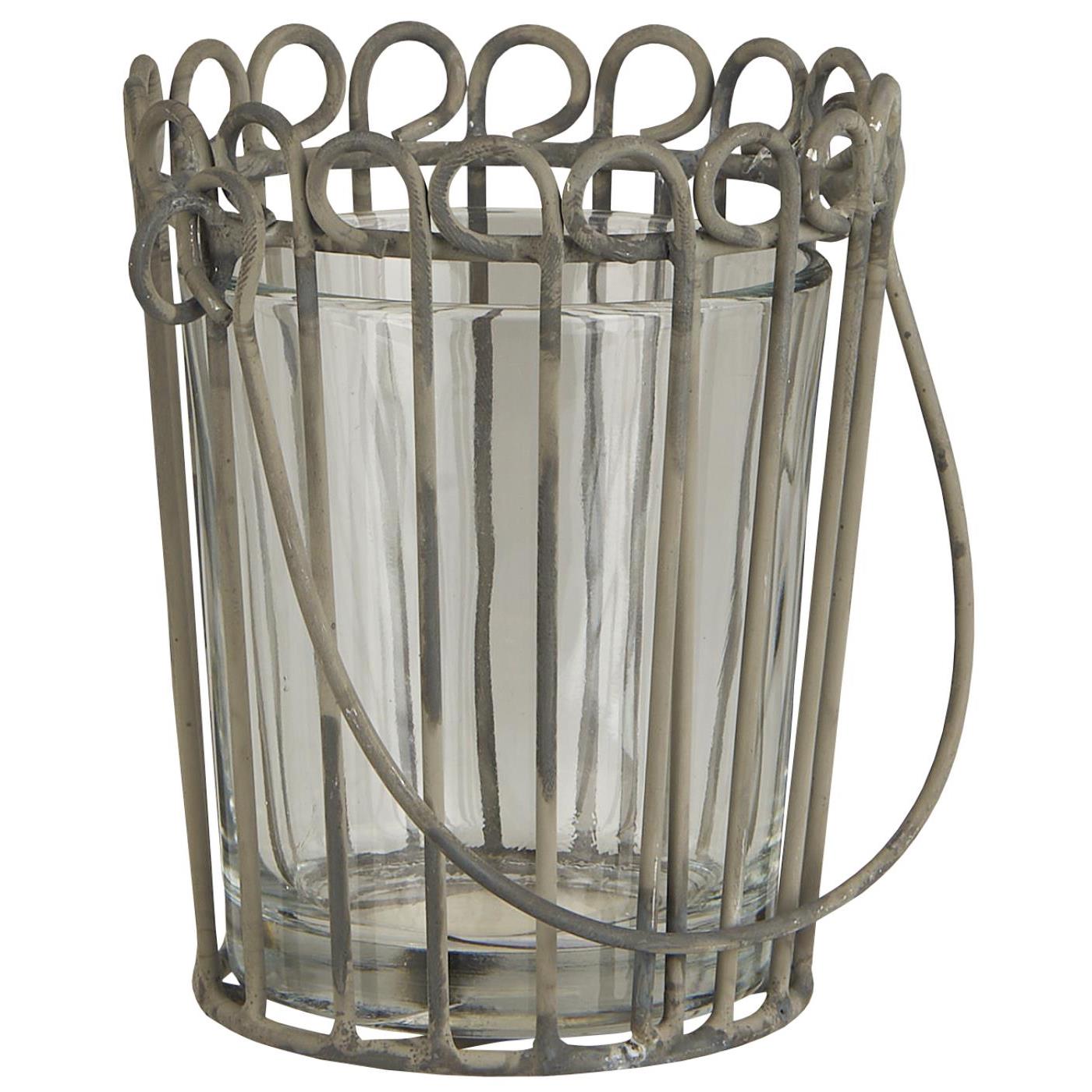 IB Laursen Windlicht mit Glaseinsatz für Teelicht 