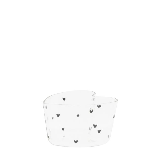 BASTION COLLECTIONS HERZSCHALE MIT SCHWARZEN HERZEN - SMALL 