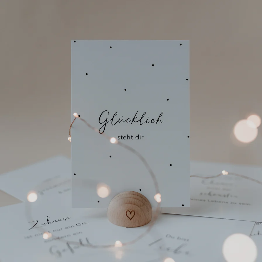 Eulenschnitt Postkarte Glücklich 