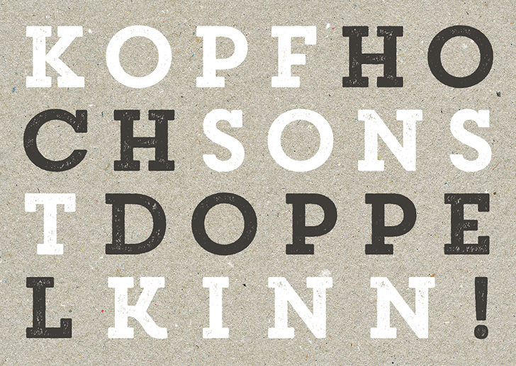 Kunst und Bild - Happy Life - Postkarte - Kopf hoch Doppelkinn!