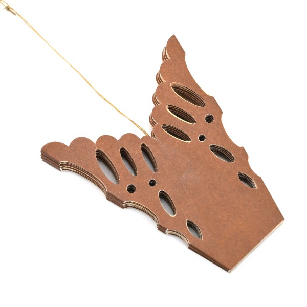 ONLY NATURAL - PAPIER SCHNEEFLOCKE ZUM HÄNGEN A - COGNAC - DURCHMESSER 23 cm